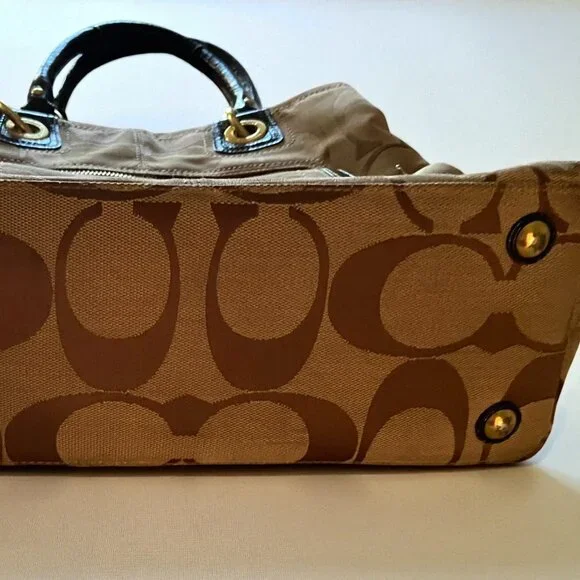 Coach Hobo Brown Beige Vintage Bag - Picture 4 of 5